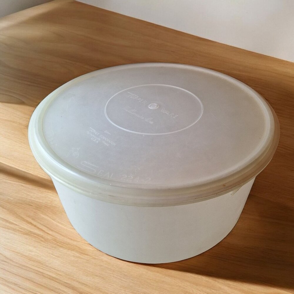 Tupperware Cake‎ Container 256-1 Millionaire Line Seal 224-2 Storage Lid Vintage
